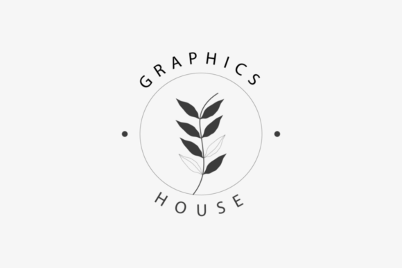 Floral Leaf Graphics House Logo Graphic Logos By GraphicxPack