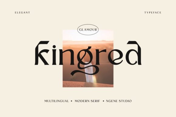 Kingred Display Font By Ngene