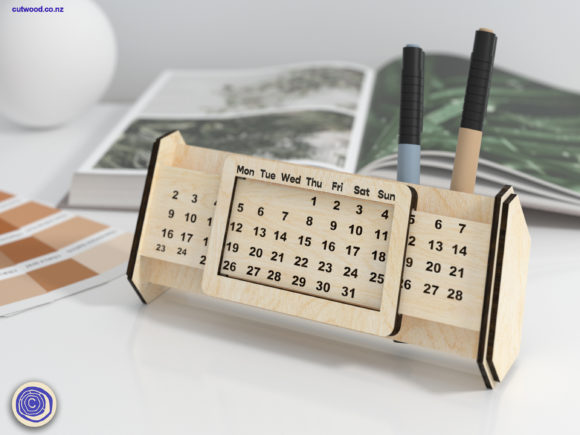 Perpetual Calendar  Graphic 3D SVG By Cutwood