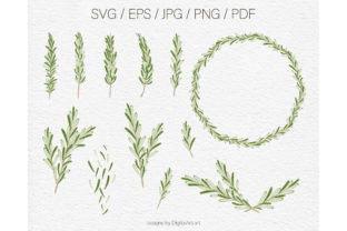 Rosemary Vector Illustration SVG Herbs Graphic Icons By DigitalArsiart 3