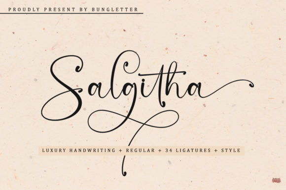 Salgitha Script & Handwritten Font By bungreja123
