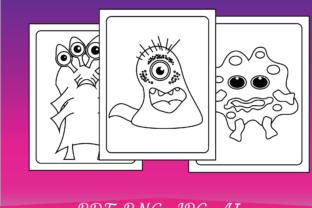 Monsters Coloring Pages Graphic Illustrations By bluediamond.bluediamond19 5