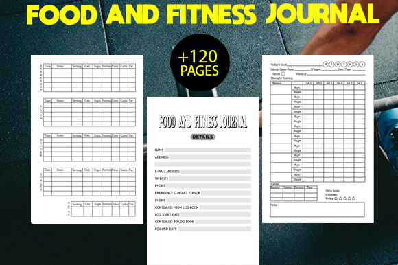 Food and Fitness Journal | KDP Interior Graphic KDP Interiors By Hamza Charqui