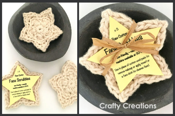 Star-shaped Face Scrubby Graphic Crochet Patterns By Crafty Creations