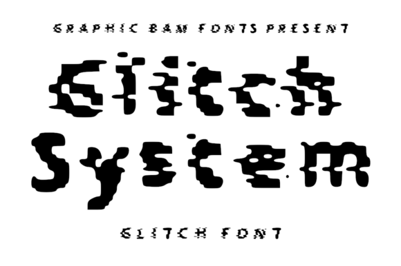 Glitch System Display-Schriftarten Schriftart Von GraphicsBam Fonts