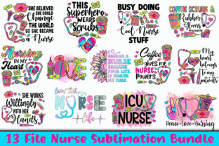 Nurse Sublimation Bundle Graphic Crafts By BOO.design 1