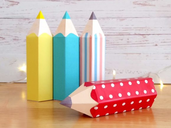 Pencil Favour Box Kids 3D SVG Craft By Creative Fabrica Crafts