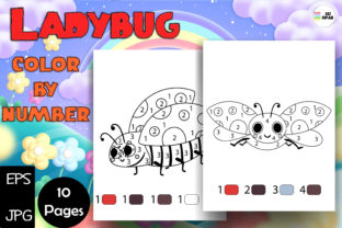 Ladybug Color by Number Pages - KDP Graphic Coloring Pages & Books Kids By Sei Ripan 1