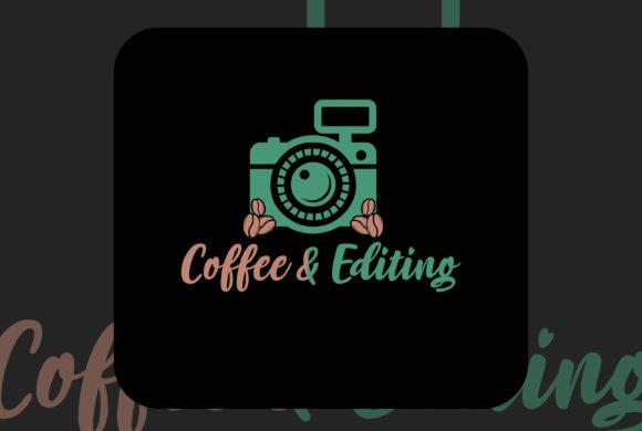 Coffee and Editing, Photography Gift Tee Grafika Szablony do Druku Przez Md Hasan Shahariar