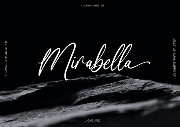 Mirabella Modern Signature Skript-Schriftarten Schriftart Von Roughlines ID