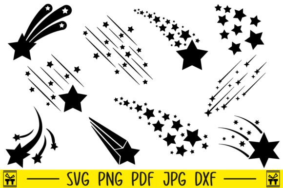 Shooting Star Designs Grafik Plotterdateien Von Gifutto