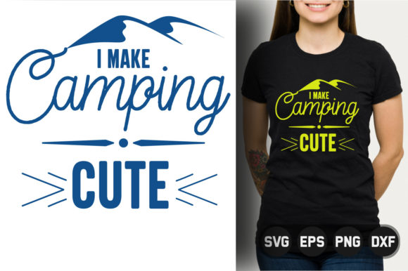 Camping Funny T Shirt Design Grafik T-shirt Designs Von Md Shahjahan