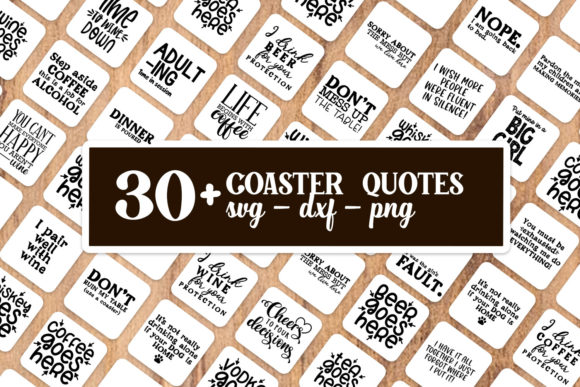 Coaster SVG Bundle | Coaster Quotes Graphic Print Templates By Ali's SVG Shop