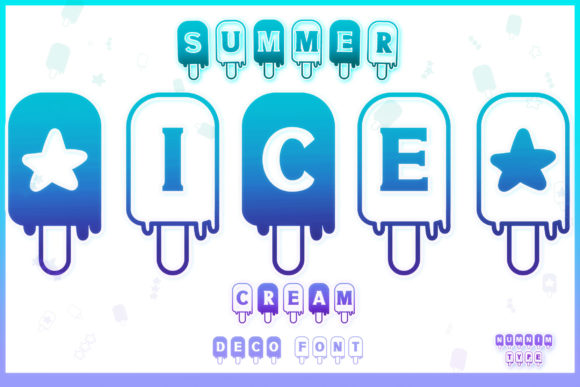 Summer Ice Cream Decorative Font By numnim