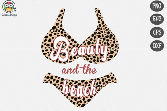 Bikini Beauty and the Beach SVG Illustration Artisanat Par owlsome.designs