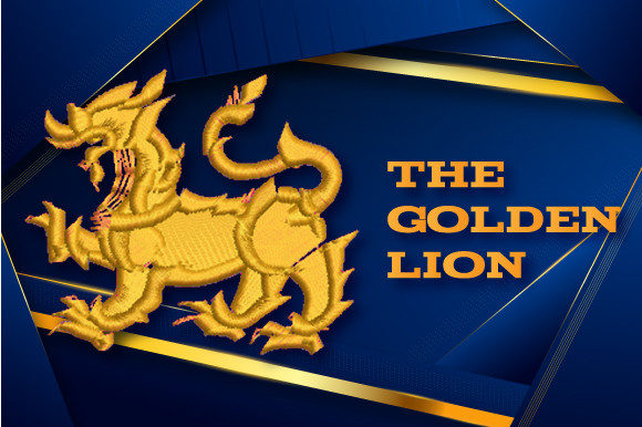 The Golden Lion Wild Animals Embroidery Design By wboonlue6