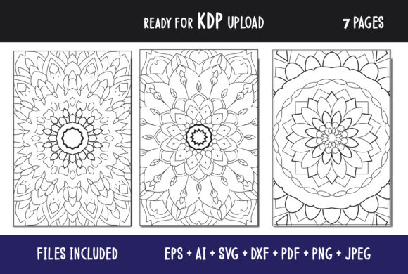 7 High-quality Mandala Coloring Pag Graphic Coloring Pages & Books Adults By ietypoofficial