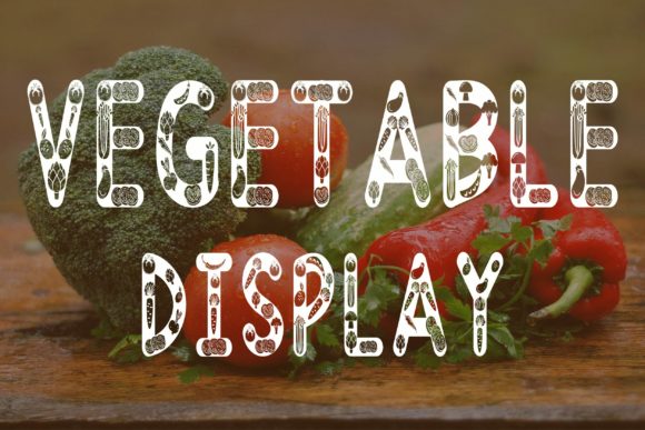 Vegetable Display Font By Doodle Alphabet Master