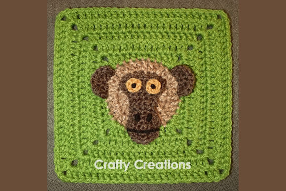 Baboon Granny Square Crochet Pattern Graphic Crochet Patterns By Crafty Creations