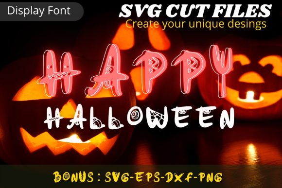 Happy Halloween Decorative Font By Cnxsvg