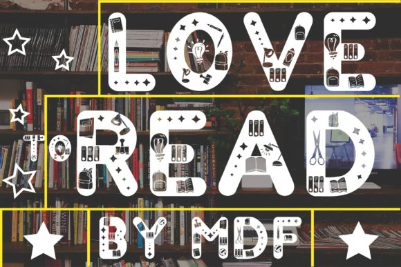 Love to Read Decorative Font By Doodle Alphabet Master