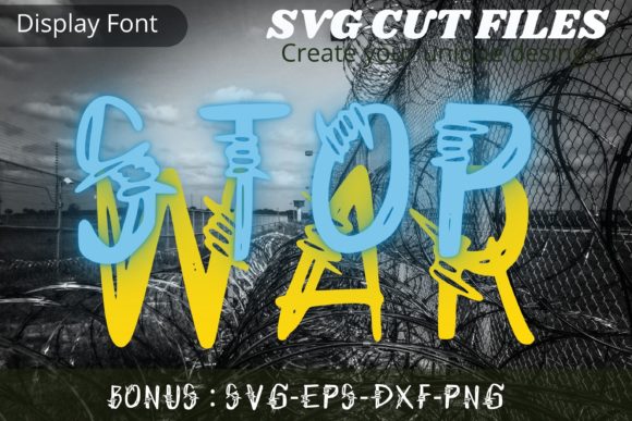 Stop War Decorative Font By Cnxsvg