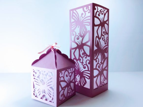 Butterfly Lantern and Box Sets 3D SVG Craft By Creative Fabrica Crafts