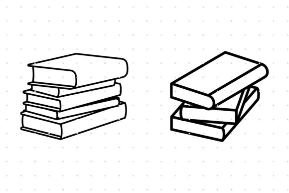 Stack of Books SVG Afbeelding Crafts Door CrafterOks