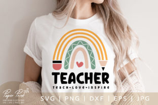 Teach Love Inspire Svg, Teacher Png Graphic T-shirt Designs By PaperPrint 2