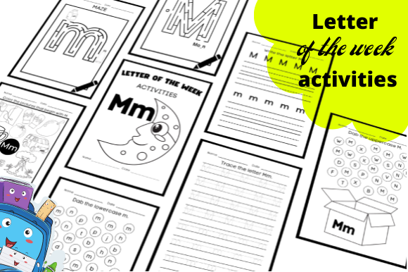 Letter of the Week Activities - Letter M Graphic PreK By AichaPrintables