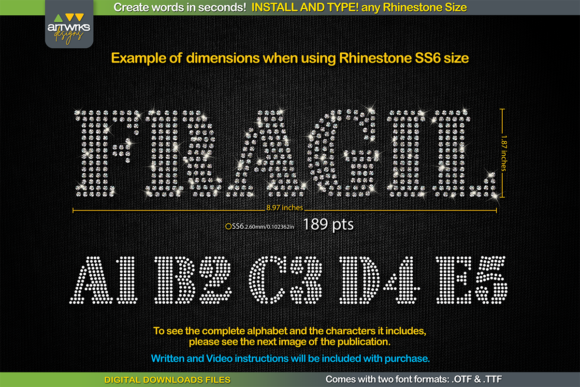 RS03 Seal Bold Rhinestone Template TTF Slab Serif Font By ArtWorks Designs