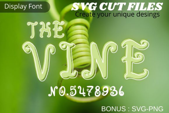 The Vine Display Font By Cnxsvg