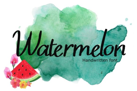 Watermelon Fuentes Caligráficas Fuente Por PeamCreations
