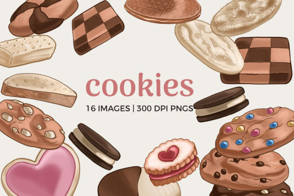 Cookies Clipart Illustrations Graphic Illustrations By theclipatelier
