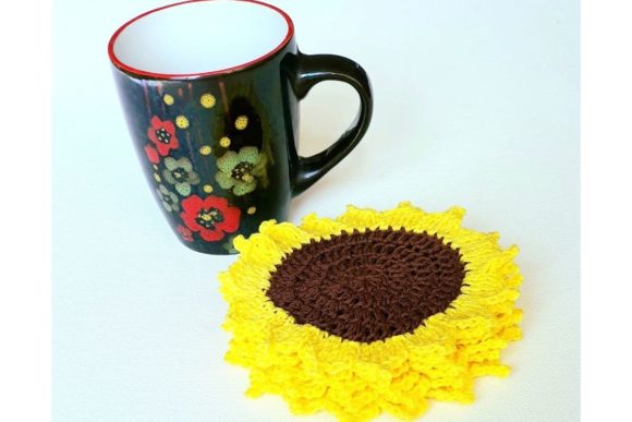 Sunflower Coasters Gráfico Patrones de Ganchillo Por mycreativebutterfly