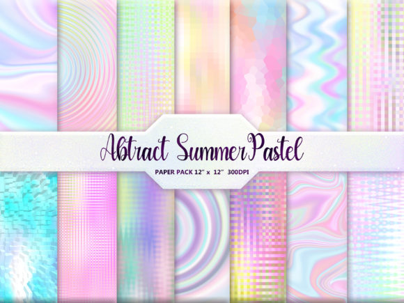Abstract Pastel Digital Paper Pack Graphic Backgrounds By DifferPP