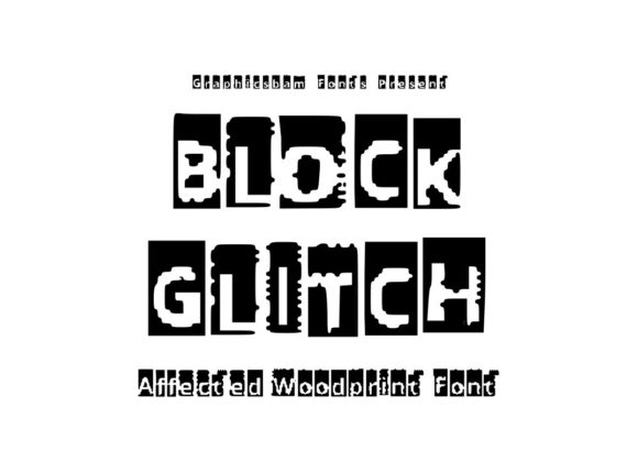Block Glitch Display Font By GraphicsBam Fonts