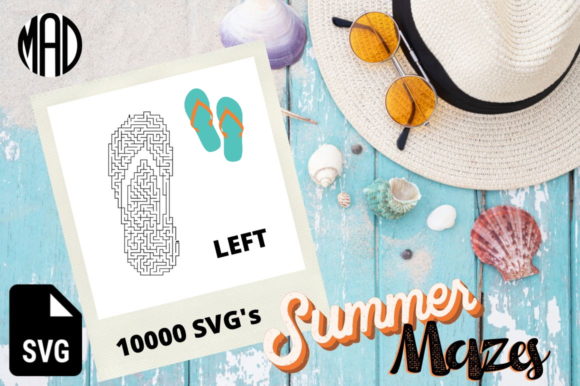 Left and Right Flipflop Maze -KDP SUMMER Graphic KDP Interiors By Marina Art Design