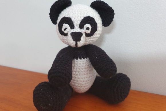 Panda Rattle and Toy Graphic Crochet Patterns By Deb Mason Designs