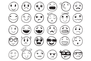 Doodle Emoji Set Graphic Illustrations By smartstartstocker