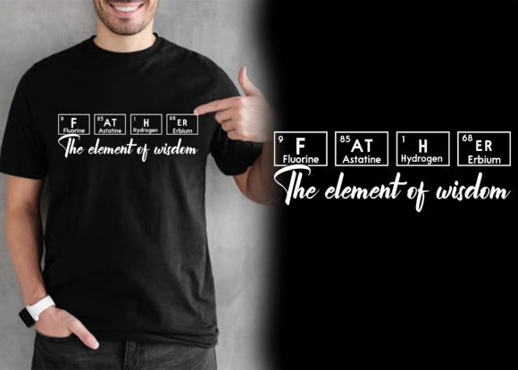 Fathers Day T Shirt, Periodic Table Graphic T-shirt Designs By syedafatematujjuhura