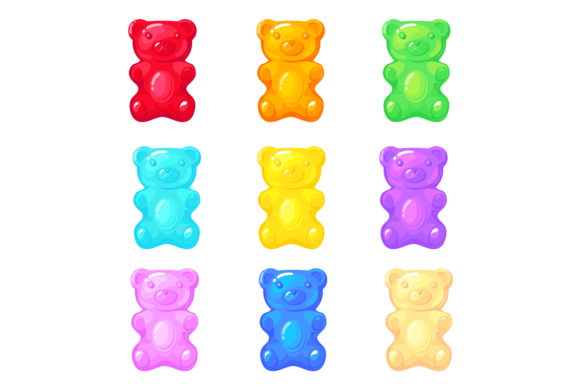 Jelly Gummy Bears Graphic Illustrations By smartstartstocker