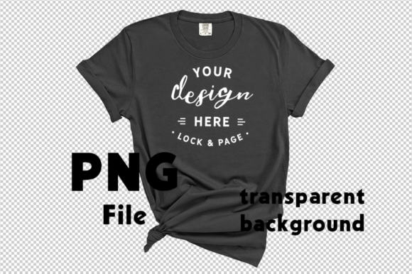 PNG Graphite Comfort Colors 1717 Mockup Graphic Product Mockups By lockandpage