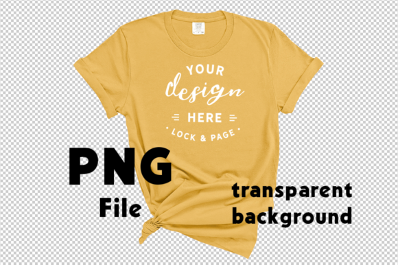 PNG Mustard Comfort Colors 1717 Mockup Graphic Product Mockups By lockandpage