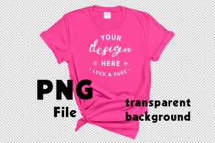 PNG Neon Pink Comfort Colors 1717 Mockup Illustration Maquettes de Produits Par lockandpage