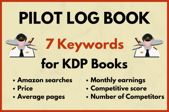Pilot Log Book KDP Keyword Research Illustration Mots clés KDP Par Deleya Design