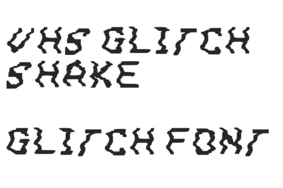VHS Glitch 3 Shake Display Font By GraphicsBam Fonts