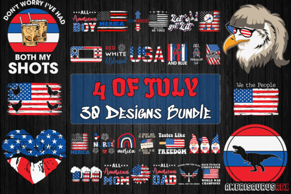 4th of July Bundle SVG 30 Designs Bundle By Pecgine