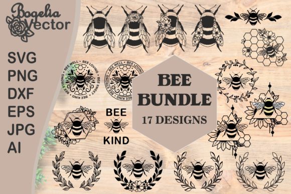 Bee Bundle Graphic Crafts By BogeliaVector