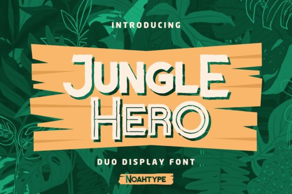 Jungle Hero Display Font By NoahType